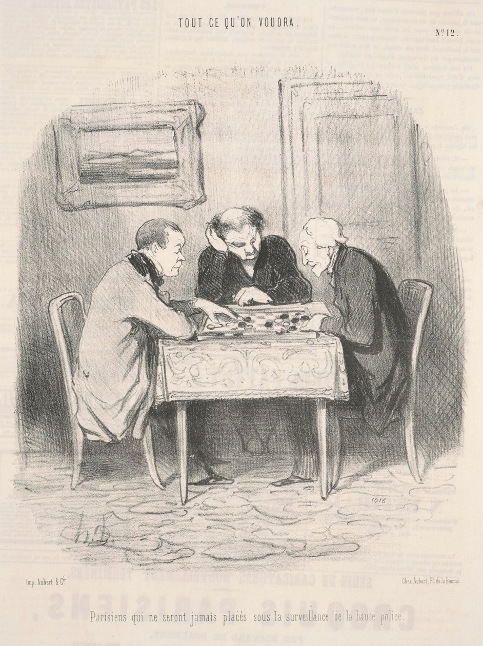 Párizsiak, akik soha nem lesznek ... megfigyelés alatt ... alkotó: Honoré Daumier