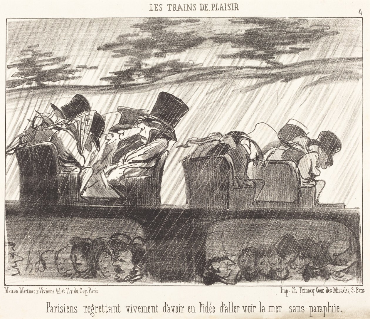 A párizsiak, akik mélyen sajnálják... alkotó: Honoré Daumier