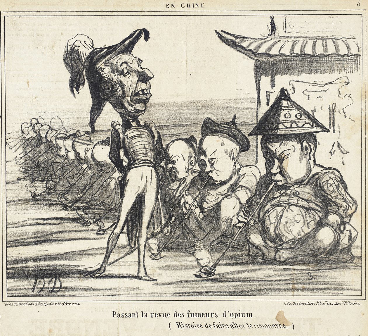 Az ópiumszívók szemléje alkotó: Honoré Daumier