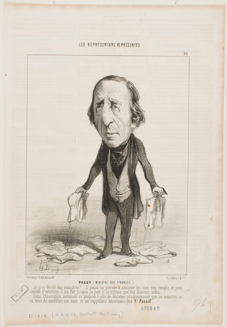 Passy (pénzügyminiszter) alkotó: Honoré Daumier