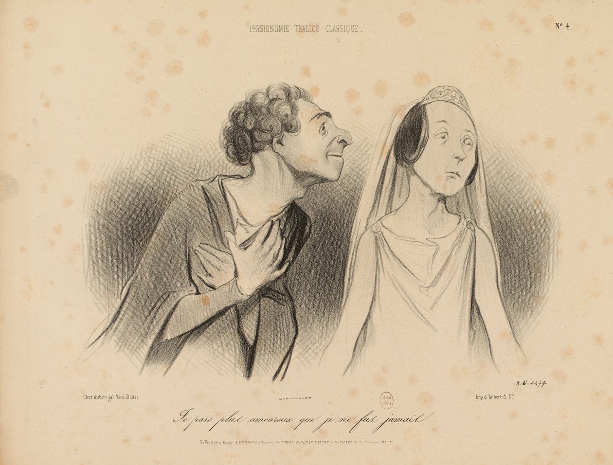 Tragikus-klasszikus arcvonások. Szerelmesebben távozom, mint valaha voltam. 4. sz. alkotó: Honoré Daumier