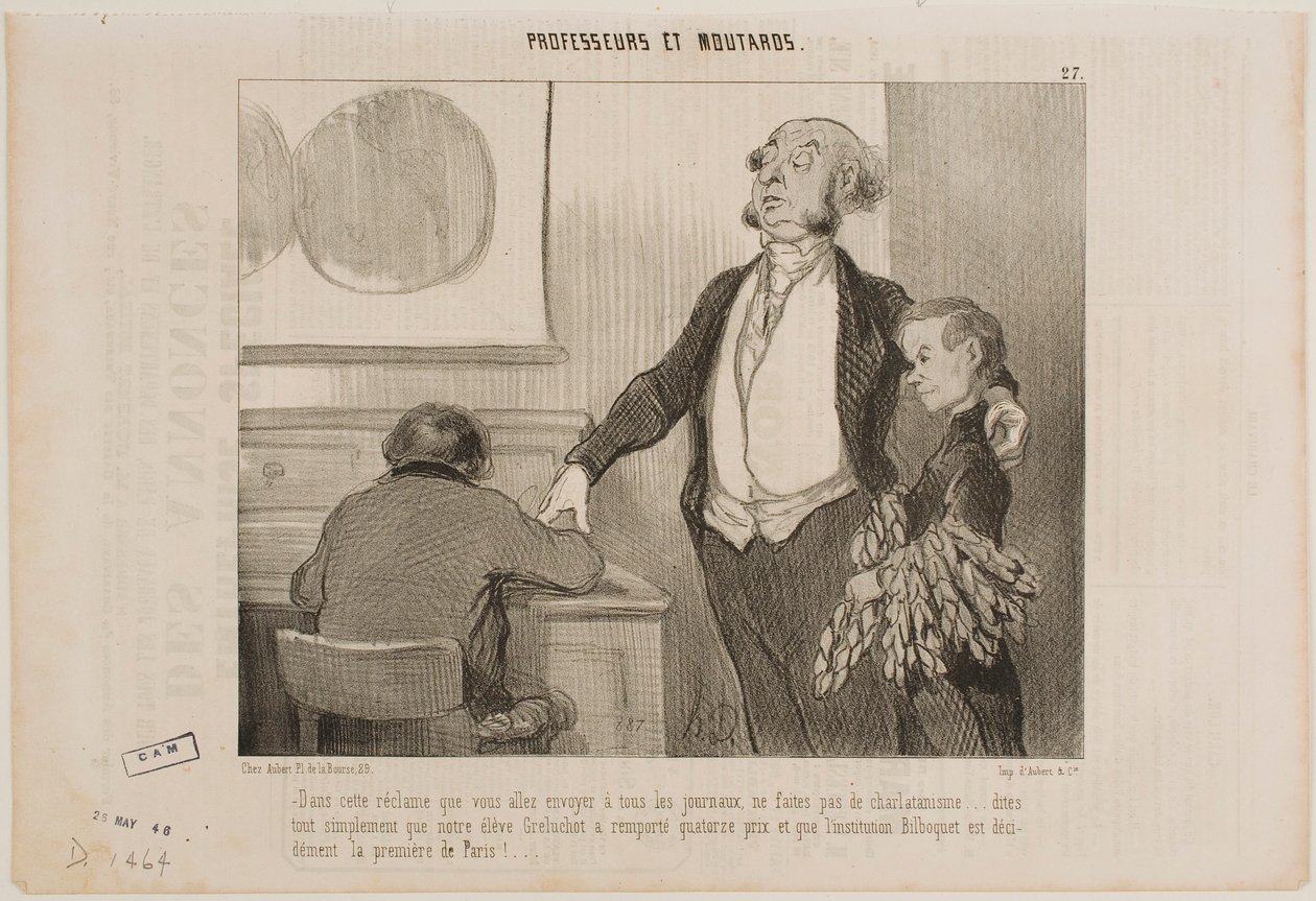 Kérem, ne legyenek túlzások ebben a cikkben, amelyet minden újságnak el fognak küldeni... alkotó: Honoré Daumier