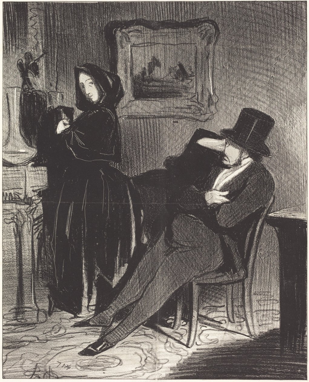 Gyakrabban, mint ahányszor elkísérlek... a bálba... alkotó: Honoré Daumier