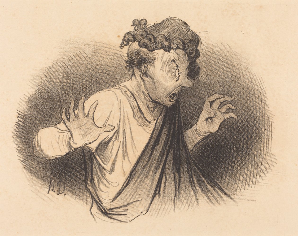 Kinek valók ezek a kígyók... alkotó: Honoré Daumier