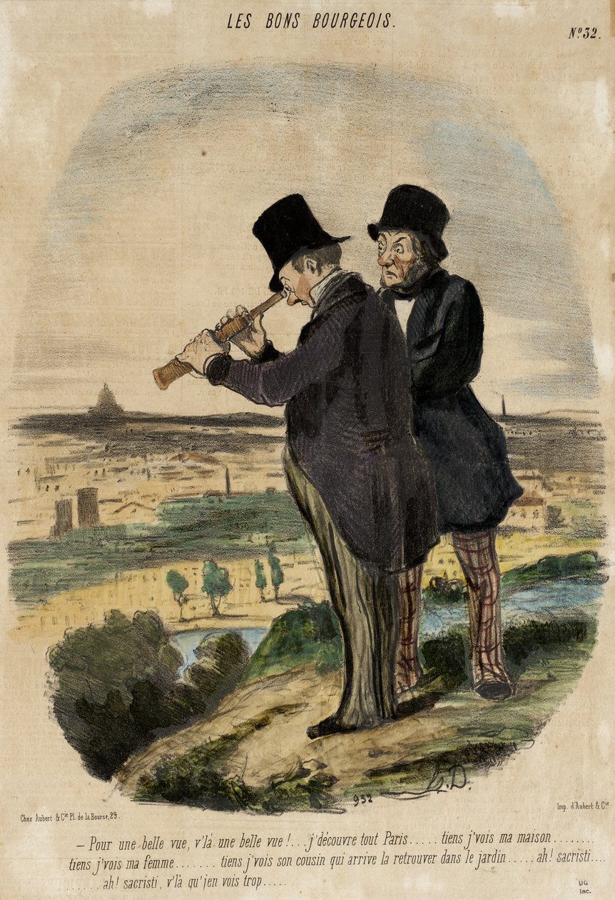 Ha szép kilátásra vágyunk, hát itt van egy gyönyörű kilátás!... alkotó: Honoré Daumier