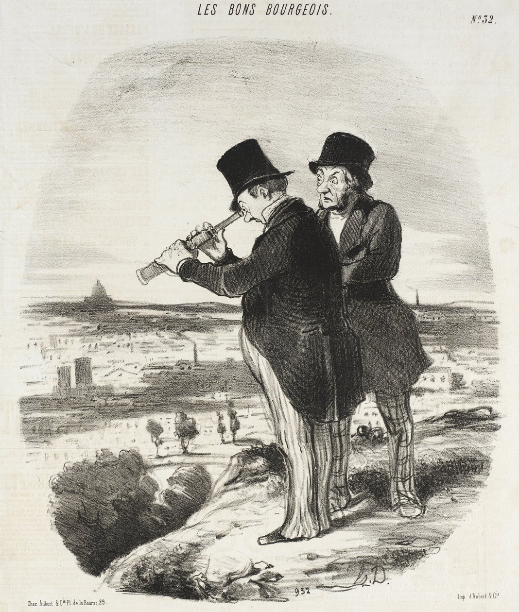 Szép kilátásért, íme egy szép kilátás! alkotó: Honoré Daumier