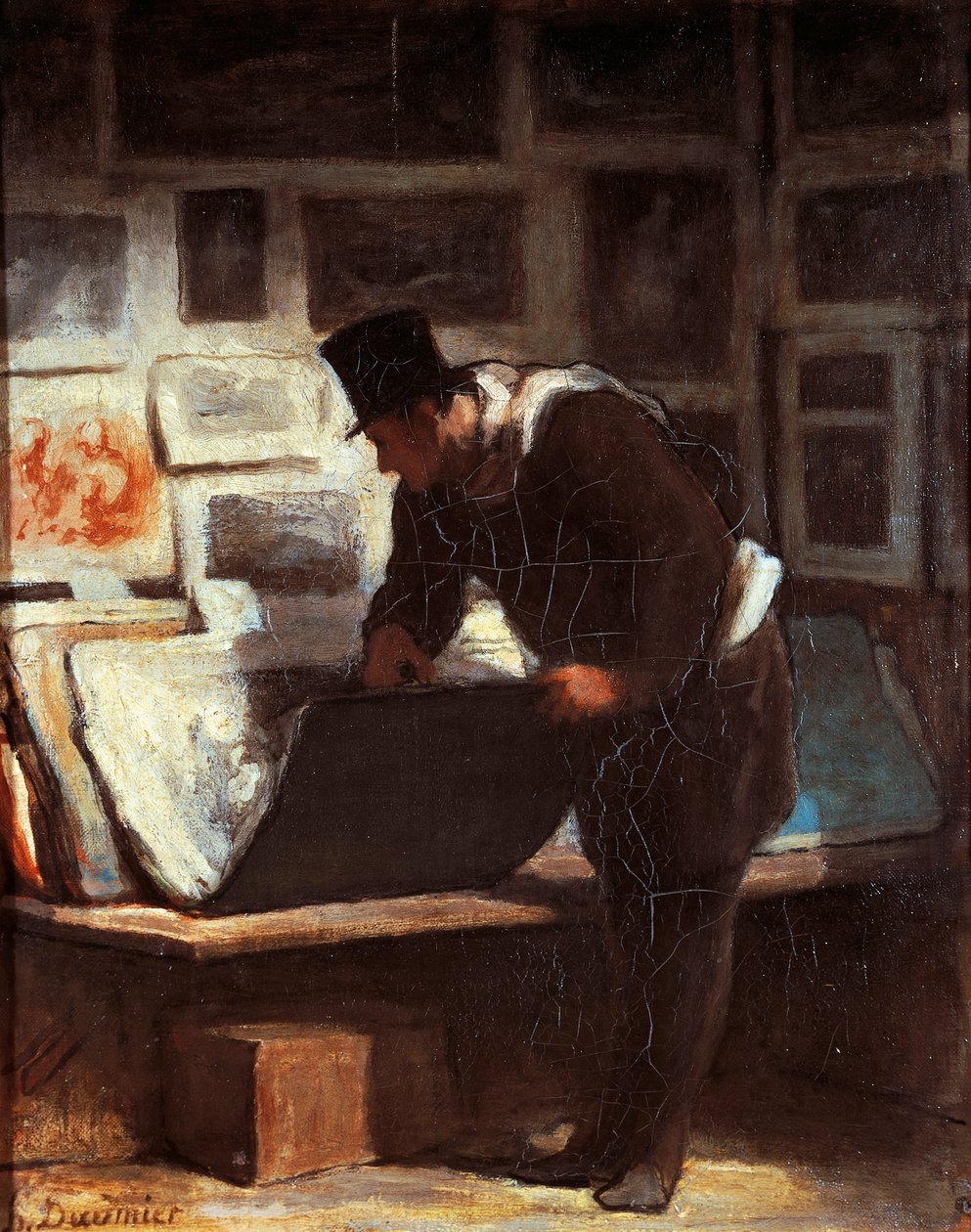 Nyomtatáskedvelő, Honore Daumier (1808-1879) alkotó: Honoré Daumier