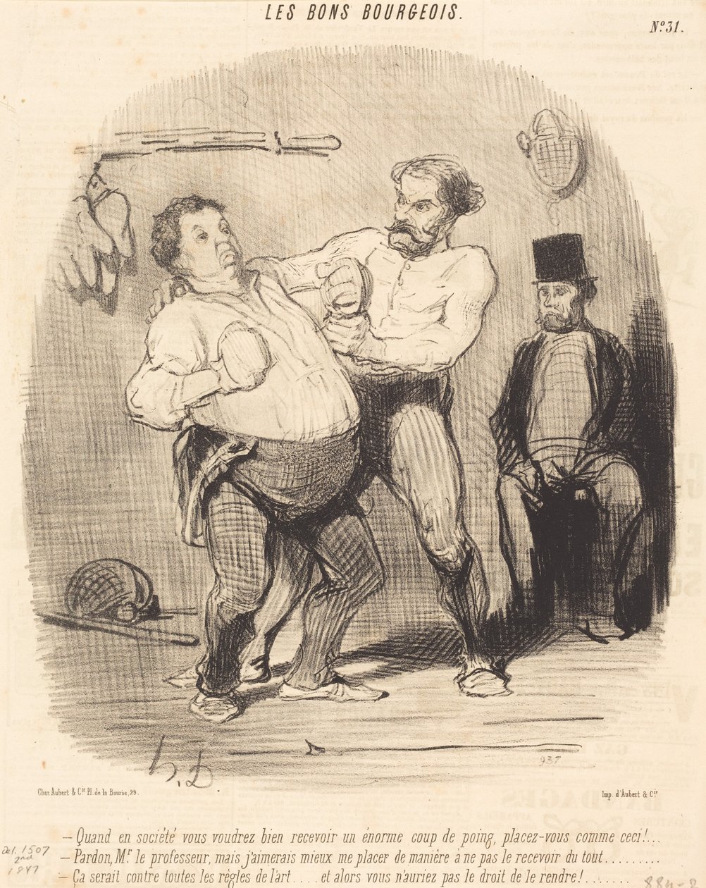 Amikor társaságban el kíván fogadni egy... italt... alkotó: Honoré Daumier
