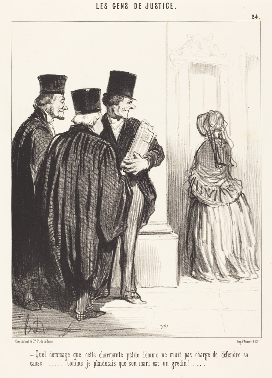 Milyen kár, hogy ez a bájos… nő… alkotó: Honoré Daumier