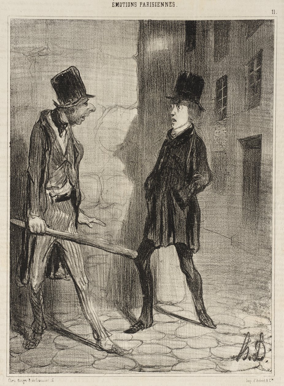 Hány óra van, kérem? alkotó: Honoré Daumier