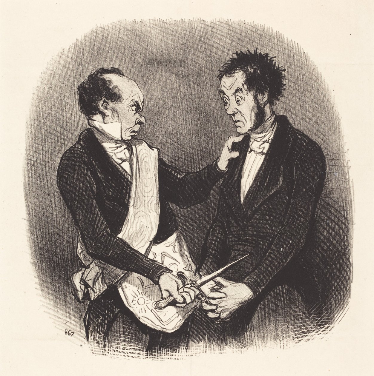 Egy szabadkőműves felvétele alkotó: Honoré Daumier