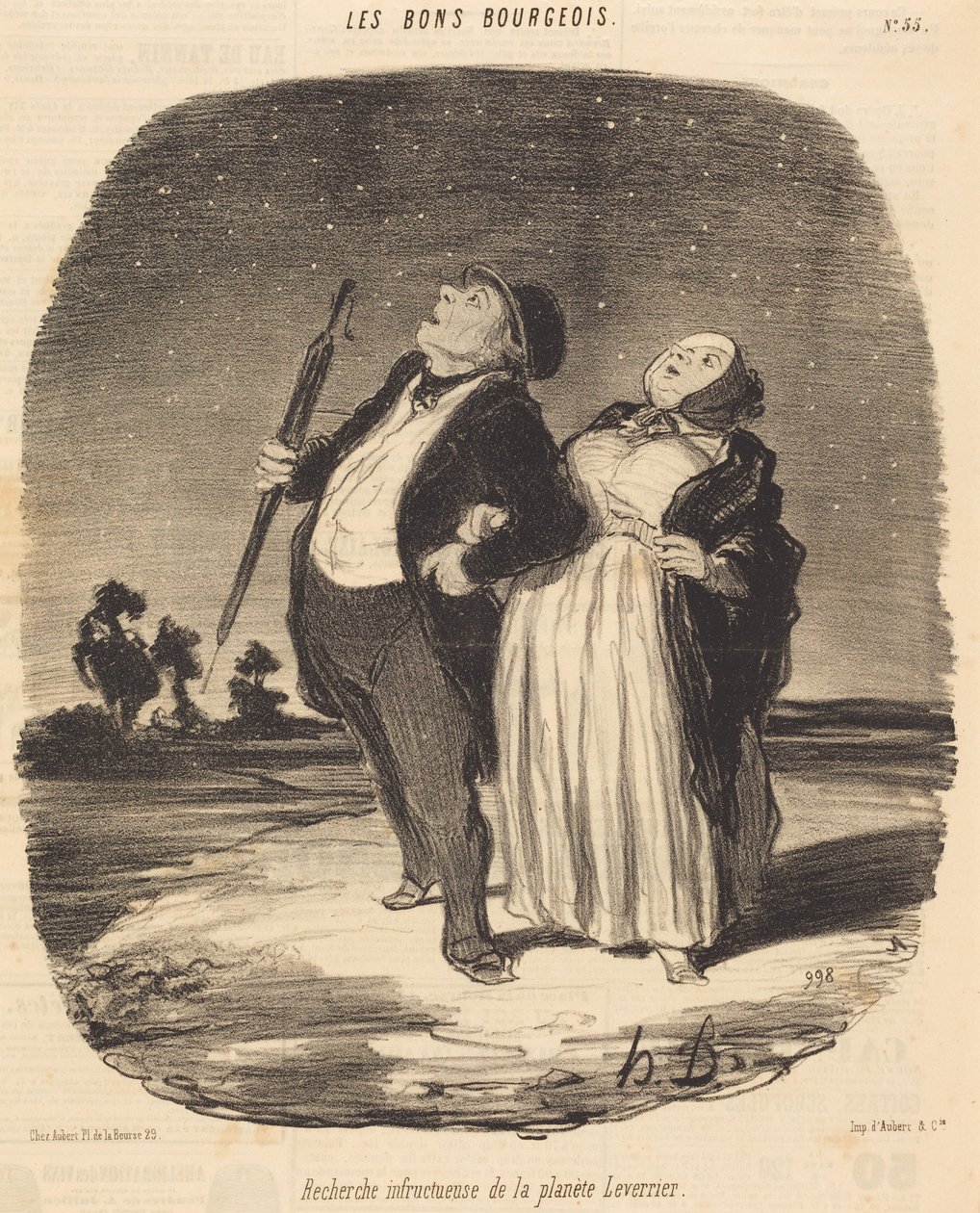 Sikertelen kutatás a Leverrier bolygó után alkotó: Honoré Daumier