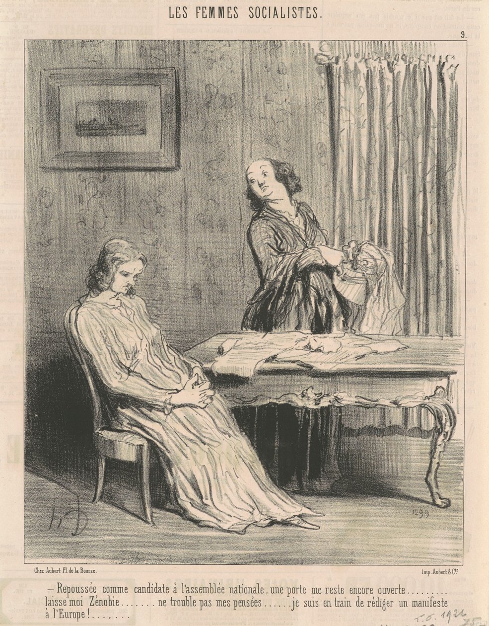 Hátranyomva... egy ajtó nyitva marad előttem... alkotó: Honoré Daumier