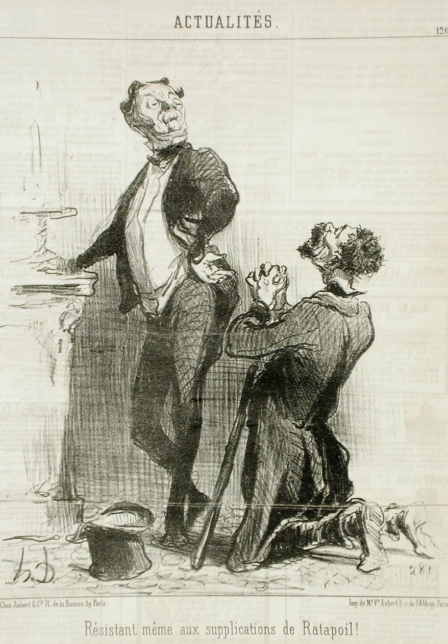 Ellenálló ... Ratapoil könyörgéseivel szemben alkotó: Honoré Daumier