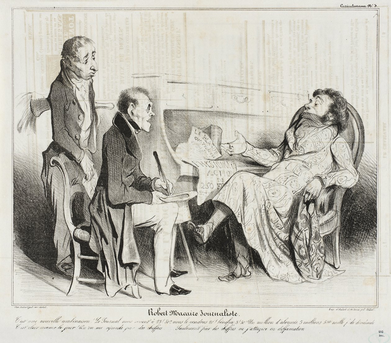 Robert Macaire újságíró alkotó: Honoré Daumier