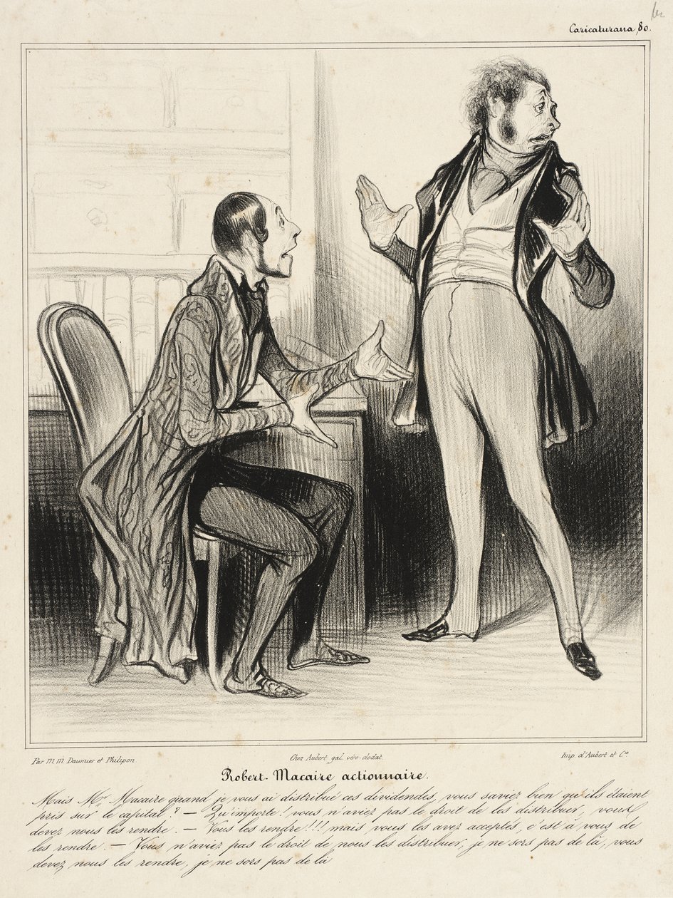 Robert Macaire, részvényes alkotó: Honoré Daumier