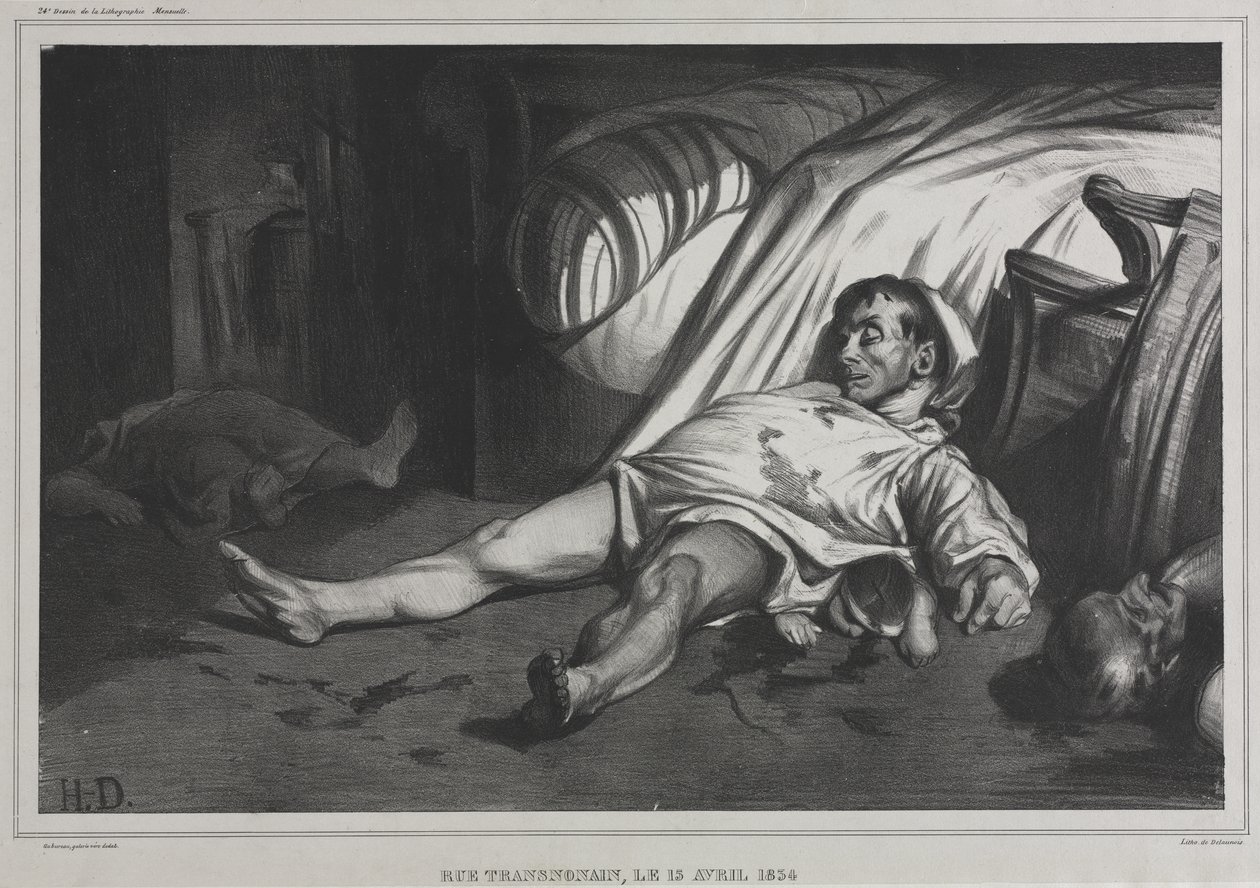 Rue Transnonain, 1834. április 15 alkotó: Honoré Daumier