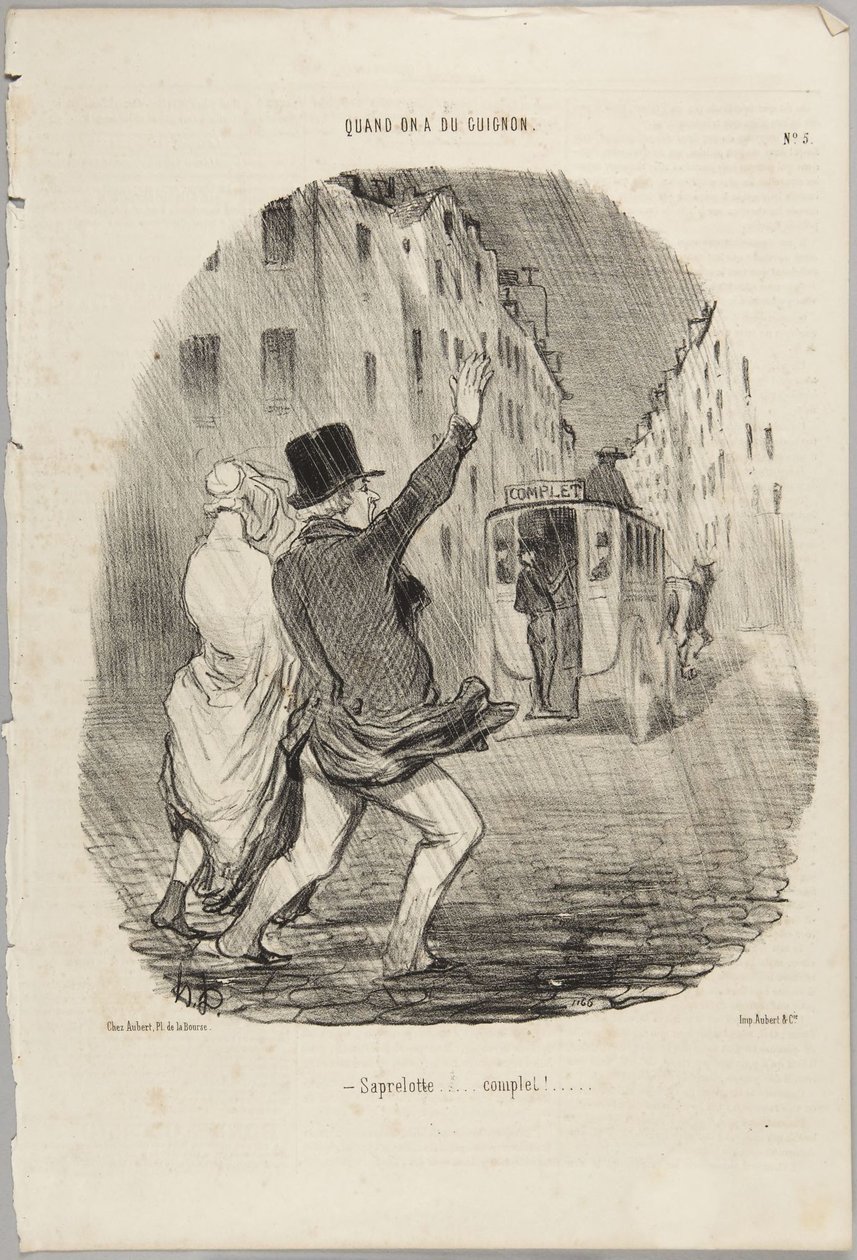 Saprelotte... teljes!, a Le Charivari Quand on a du Guignon című sorozatának 5. száma alkotó: Honoré Daumier