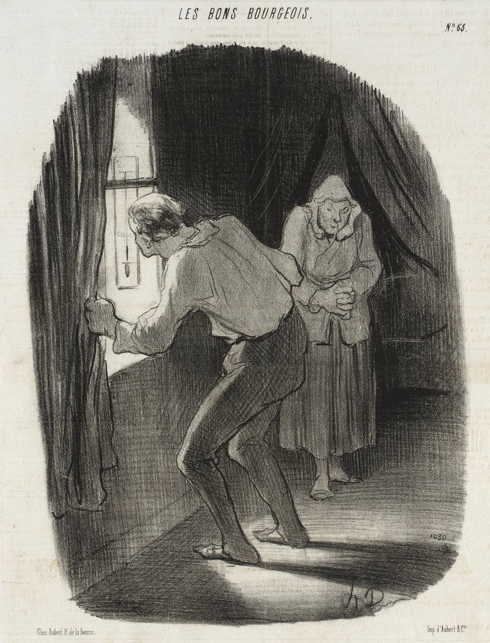 Hat fokkal nulla alatt... Ah! Már nem csodálkozom... alkotó: Honoré Daumier