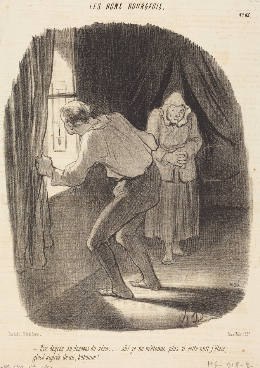 Hat fokkal nulla alatt... alkotó: Honoré Daumier