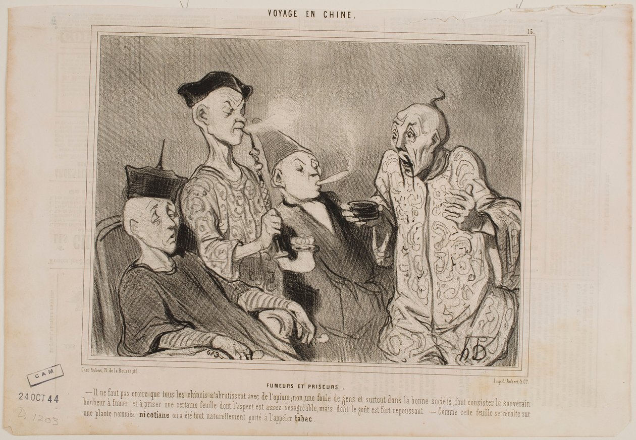 Dohányosok és tubákolók alkotó: Honoré Daumier