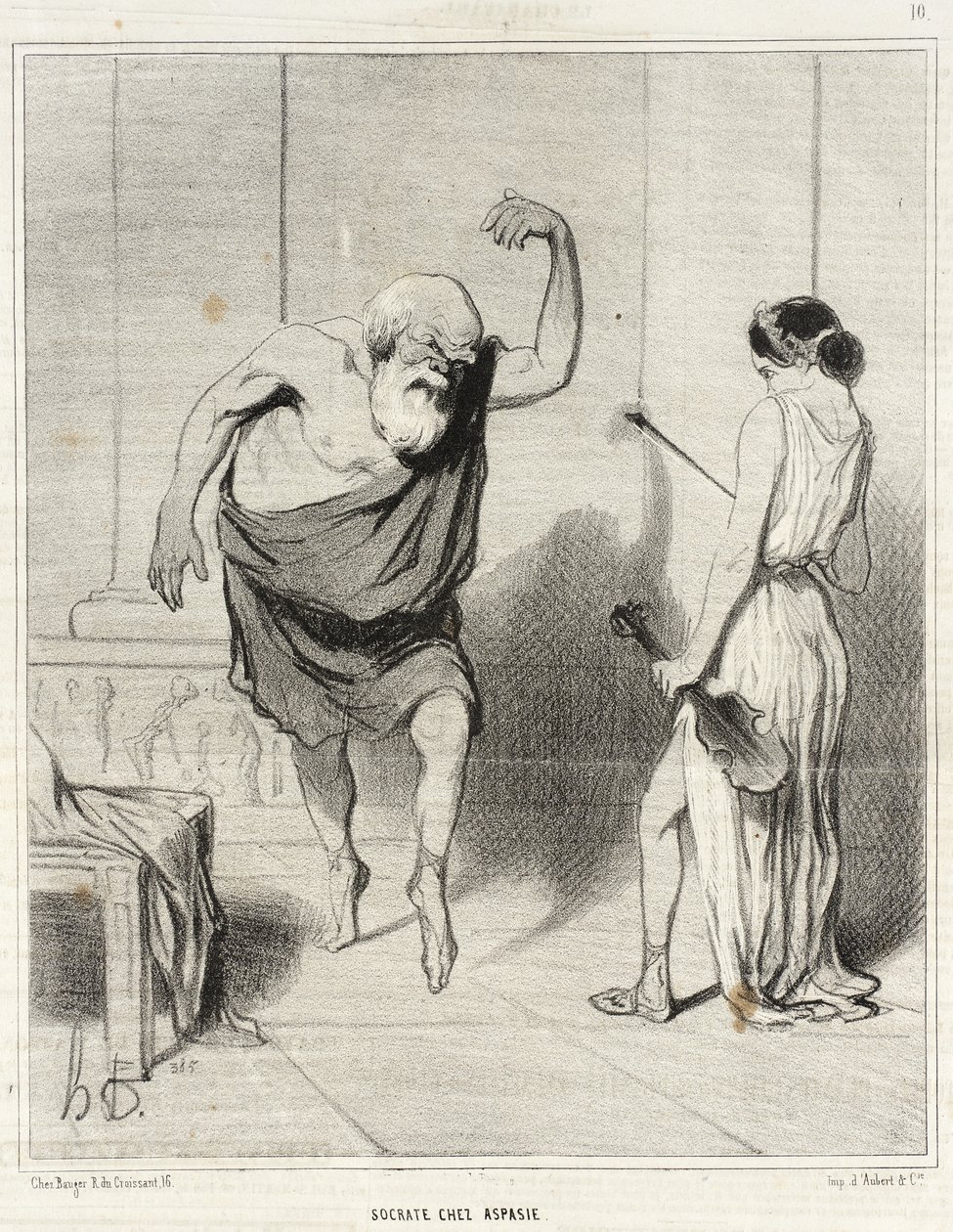 Szókratész Aszpasziánál alkotó: Honoré Daumier