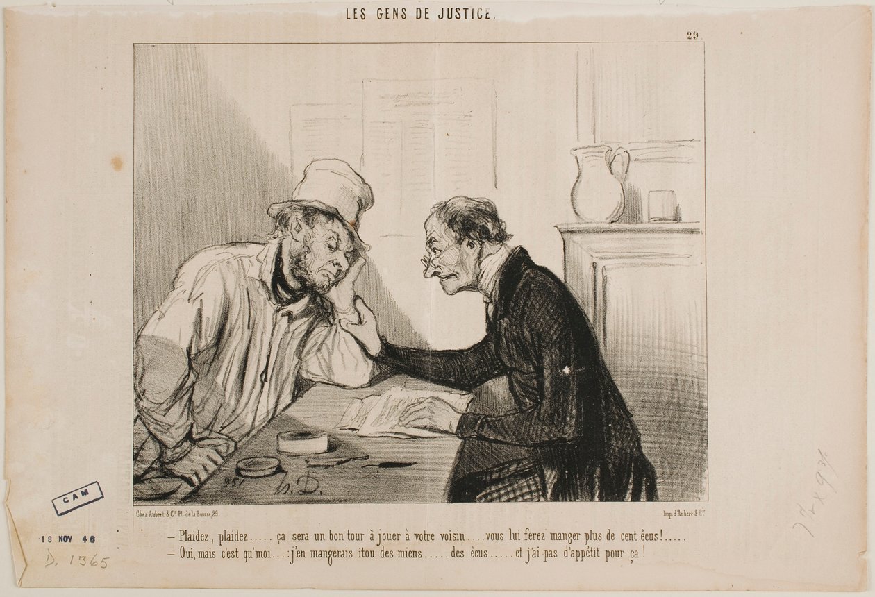 Pereljék be... pereljék be... alkotó: Honoré Daumier