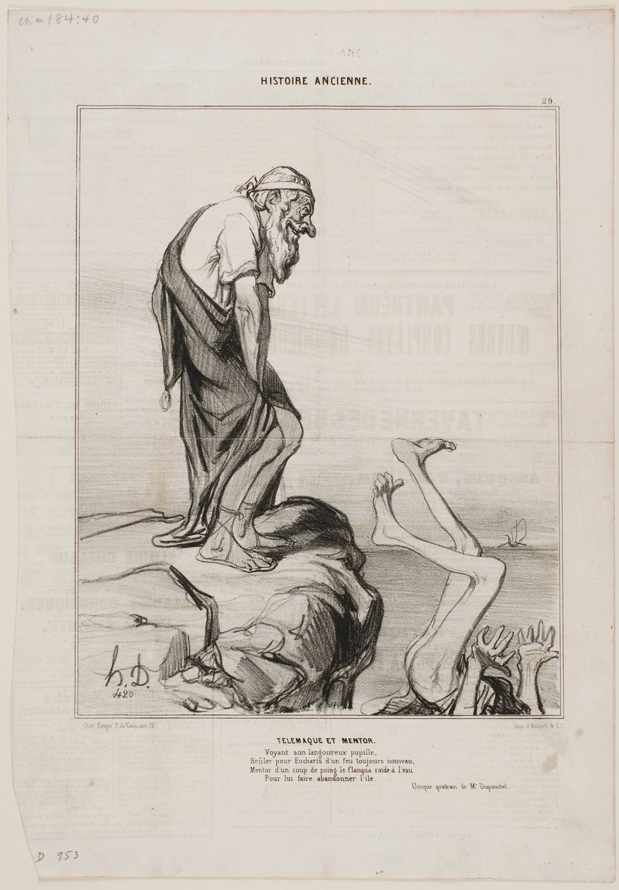 TELEMACHOSZ ÉS MENTOR alkotó: Honoré Daumier