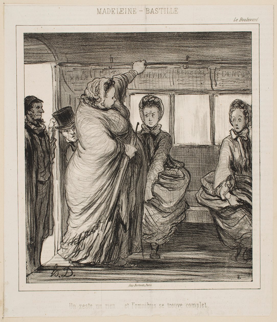 A Madeleine-Bastille autóbuszvonal alkotó: Honoré Daumier