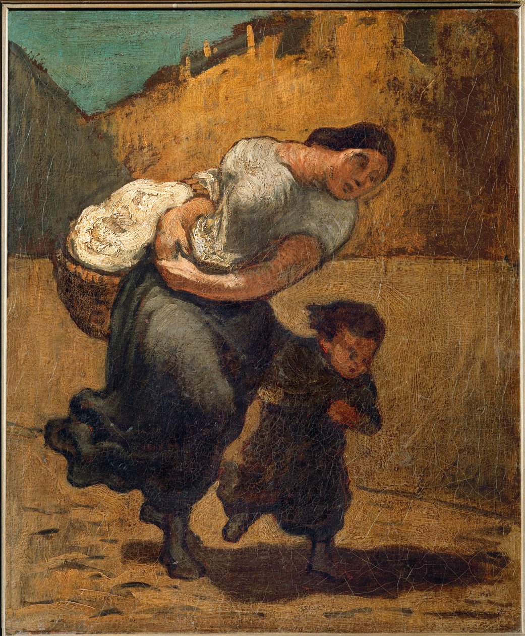 A teher ... (olaj, vászon) alkotó: Honoré Daumier