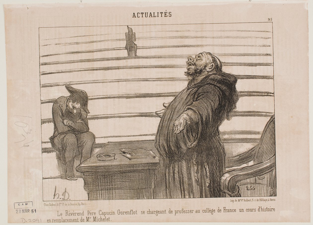 A kapucinus rend tisztelendő atyja alkotó: Honoré Daumier
