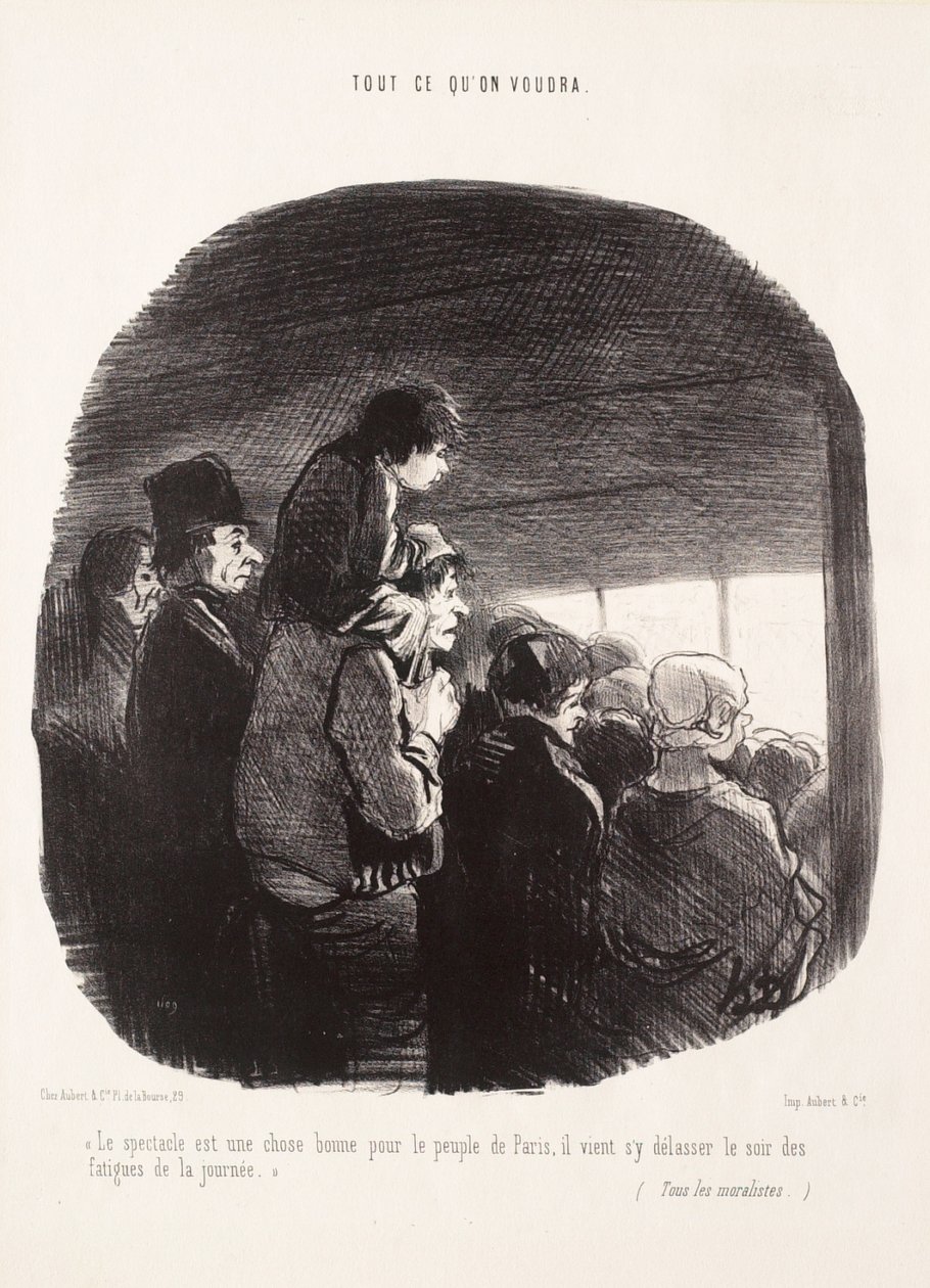 A látványosság jó dolog Párizs népének alkotó: Honoré Daumier