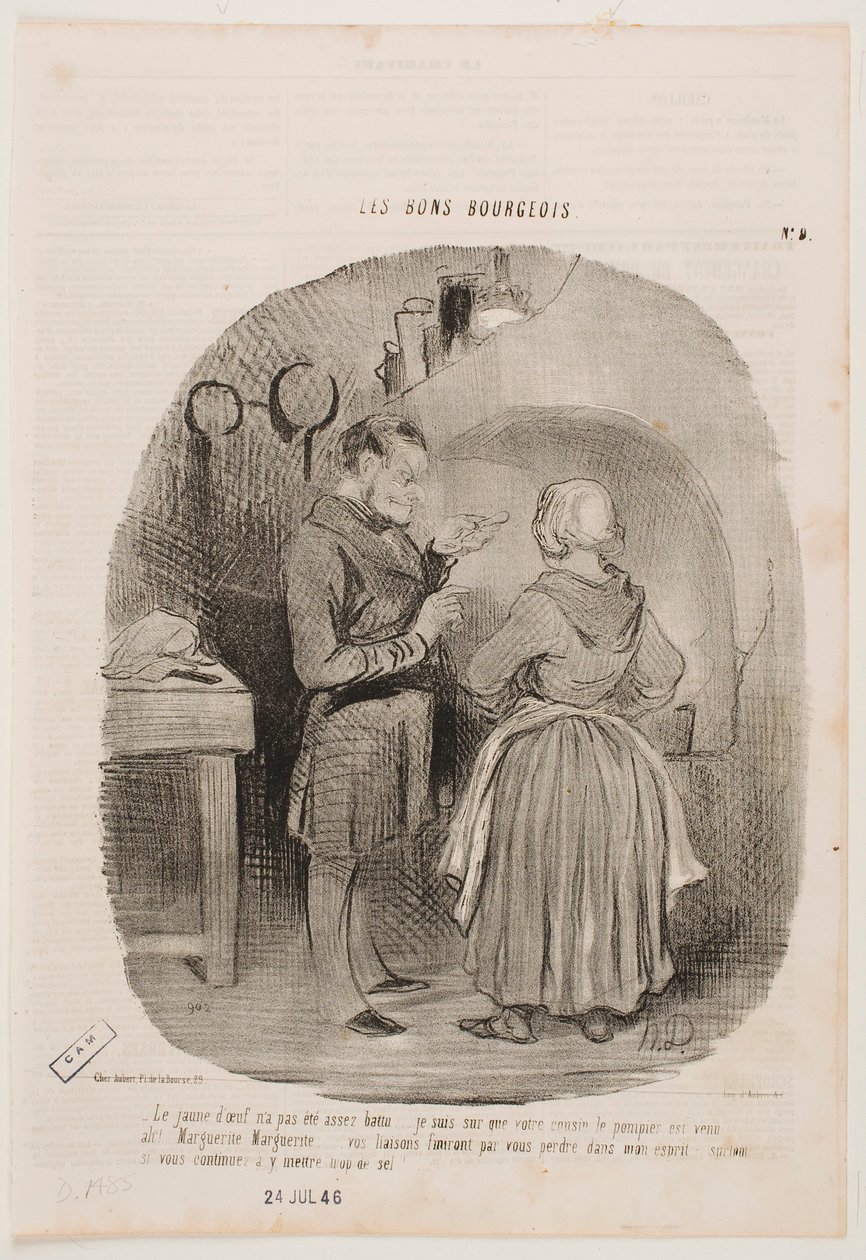 A tojássárgája nincs eléggé felverve. alkotó: Honoré Daumier