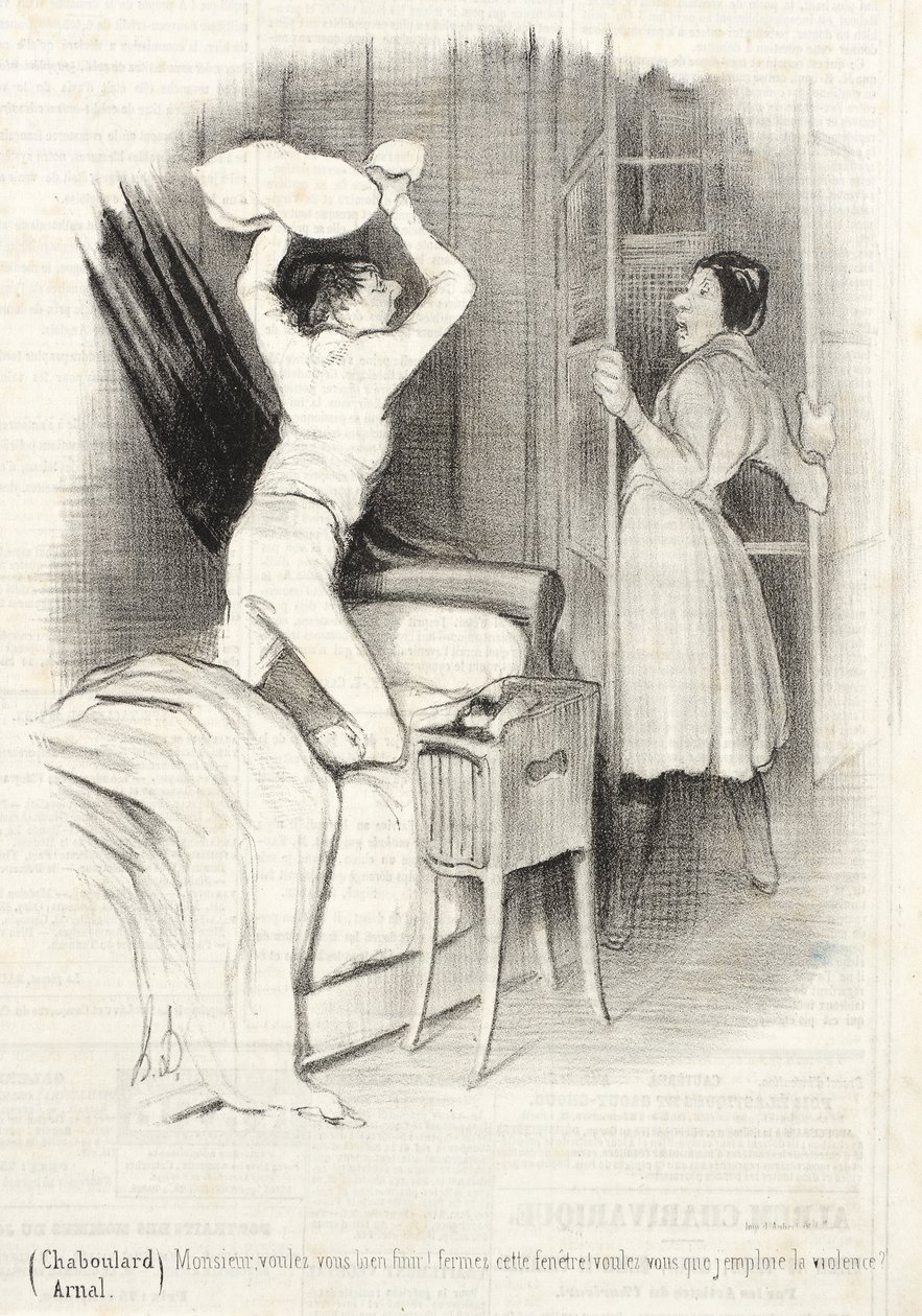 Théâtre du Vaudeville - Éjfél után alkotó: Honoré Daumier