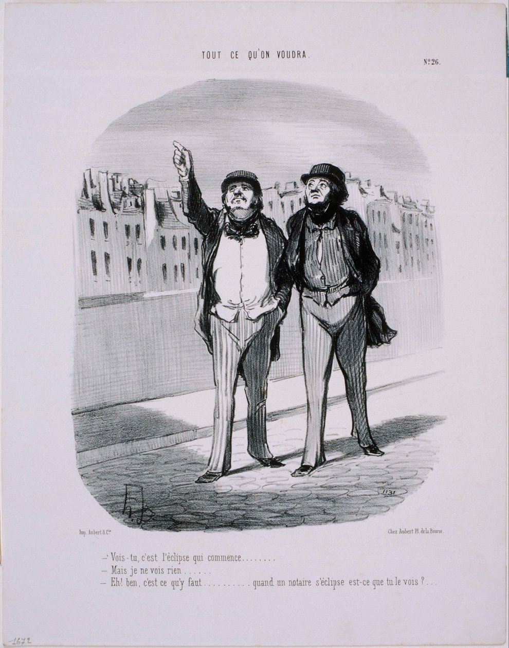 Amit csak akarunk: Tudod, a napfogyatkozás kezdődik... alkotó: Honoré Daumier