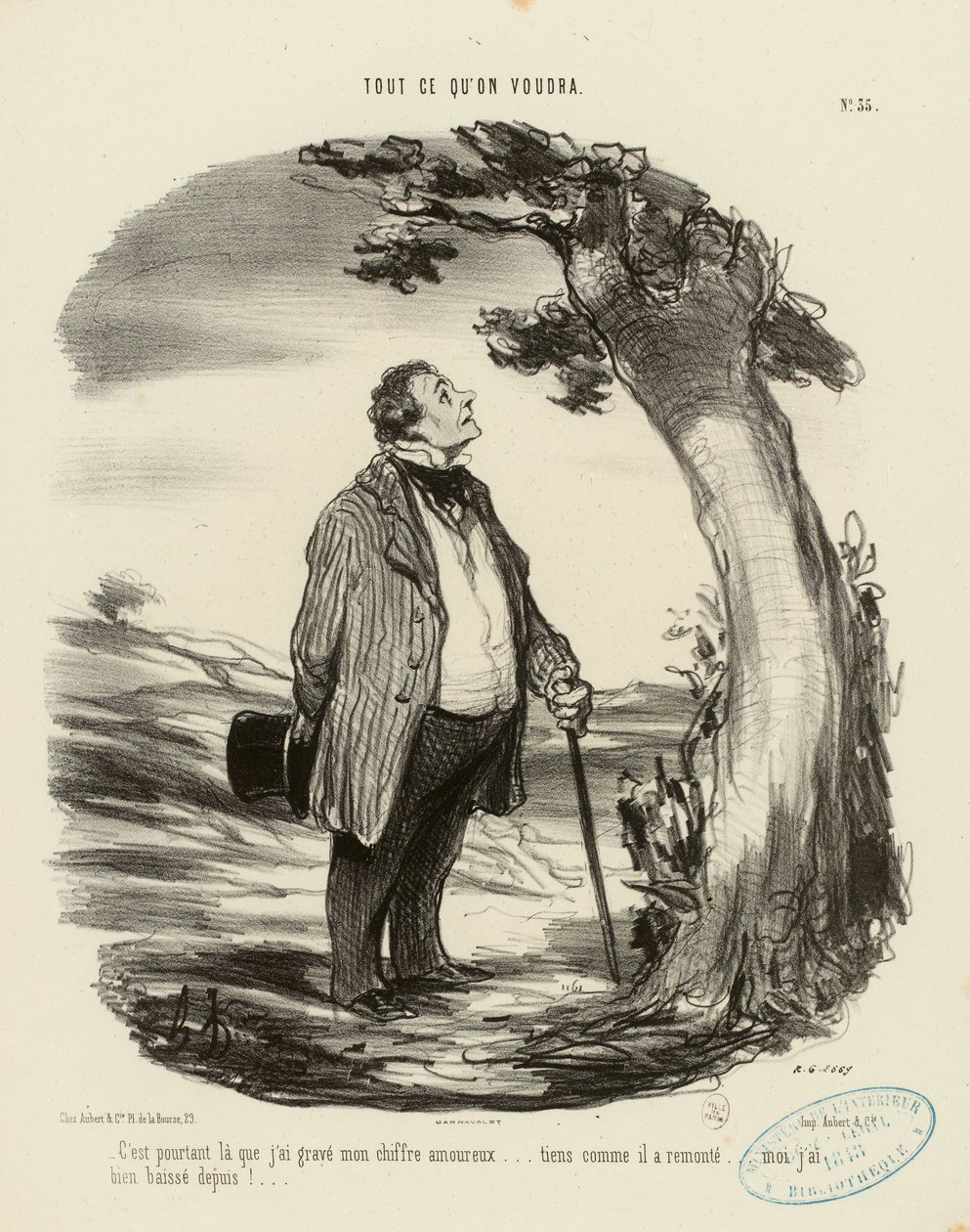 Bármi, amit csak kívánnak, 35. sz.: Mégis ott véstem be szerelmi jelvényemet... alkotó: Honoré Daumier