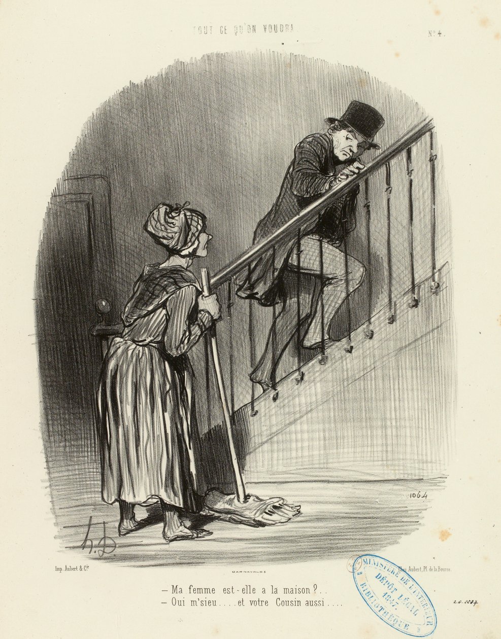 Bármit, amit csak akarunk, 4. sz.: Otthon van a feleségem? ... alkotó: Honoré Daumier