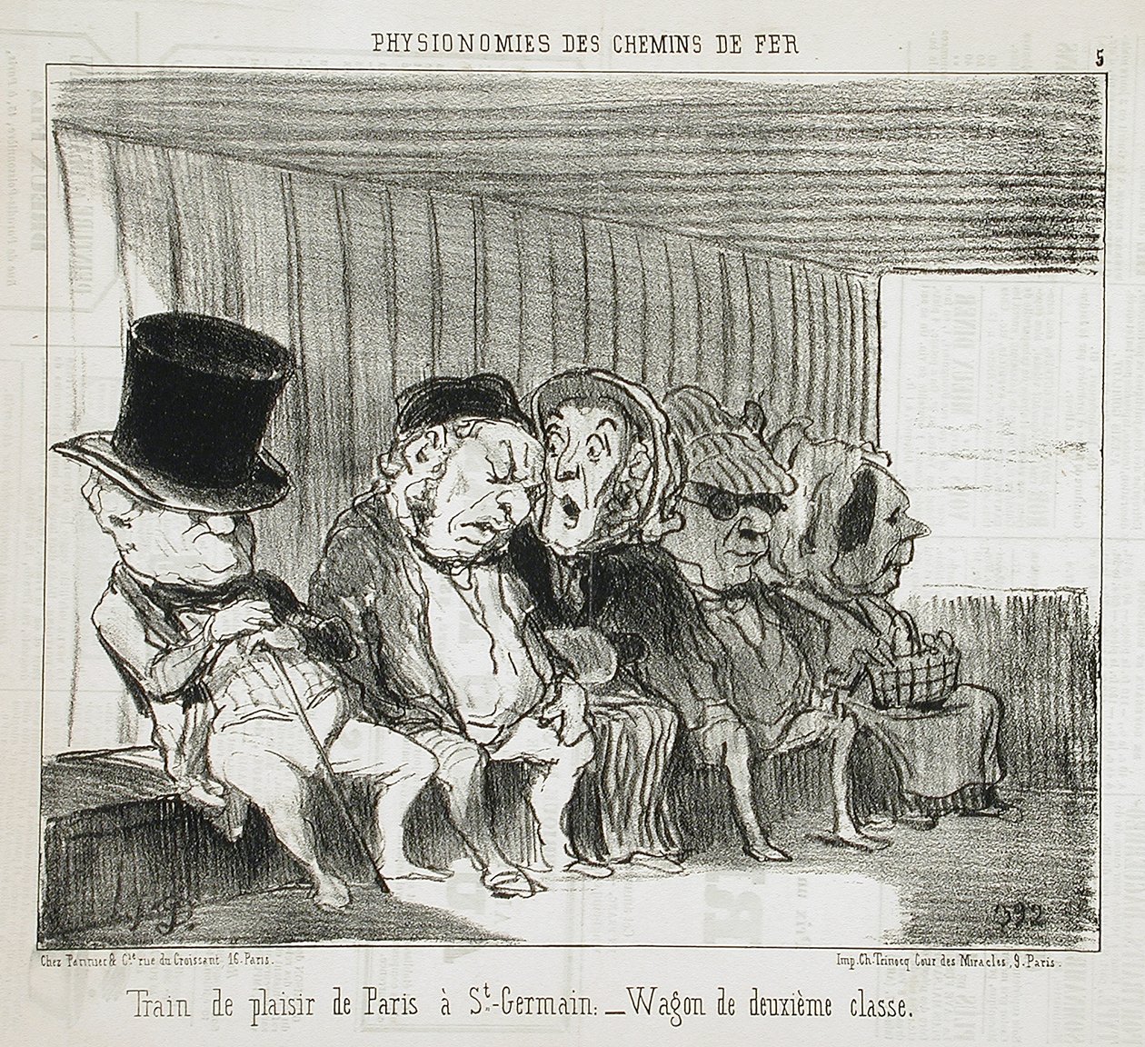Kirándulóvonat Párizsból Saint-Germain-be... alkotó: Honoré Daumier