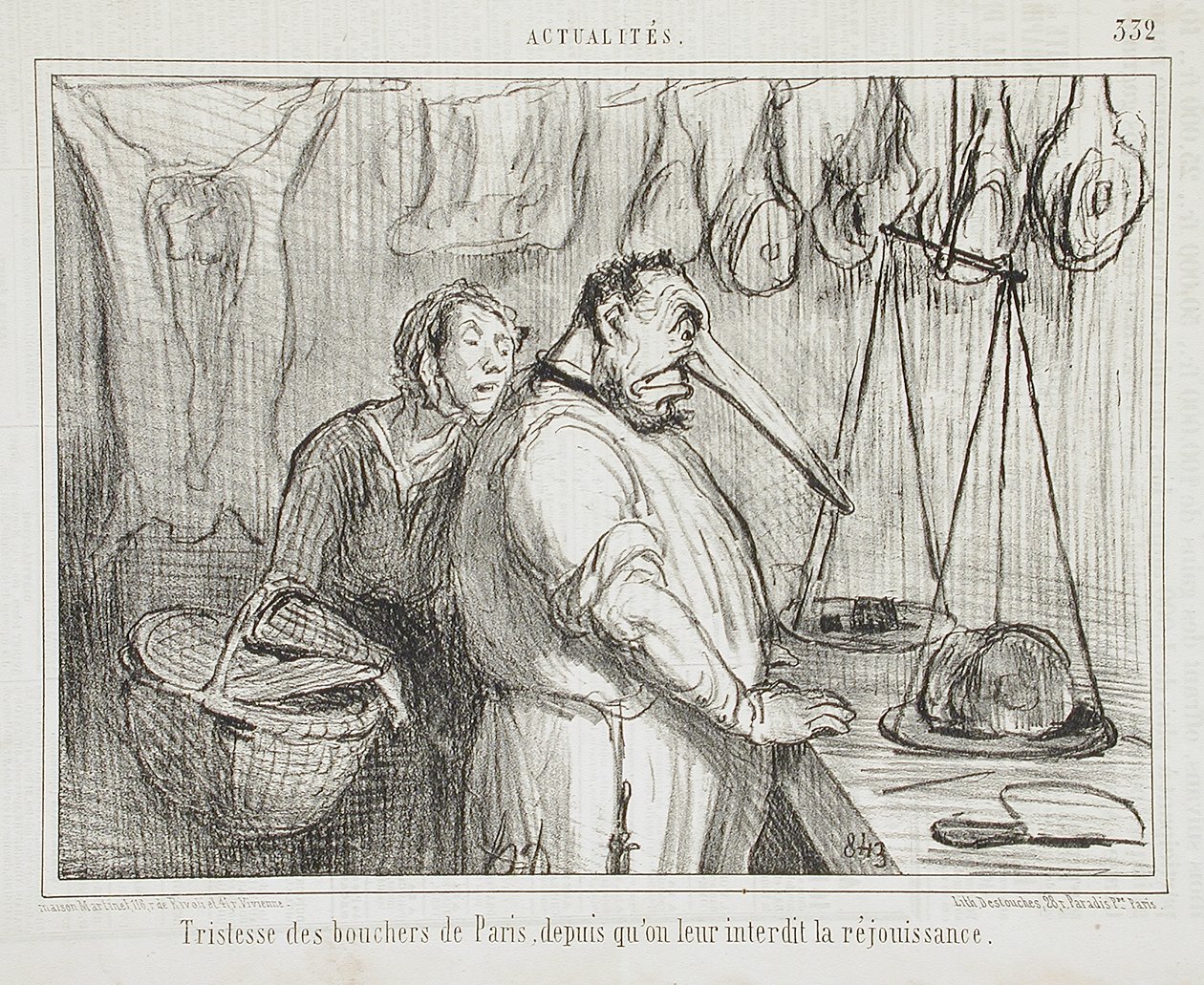 A párizsi hentesek szomorúsága... alkotó: Honoré Daumier