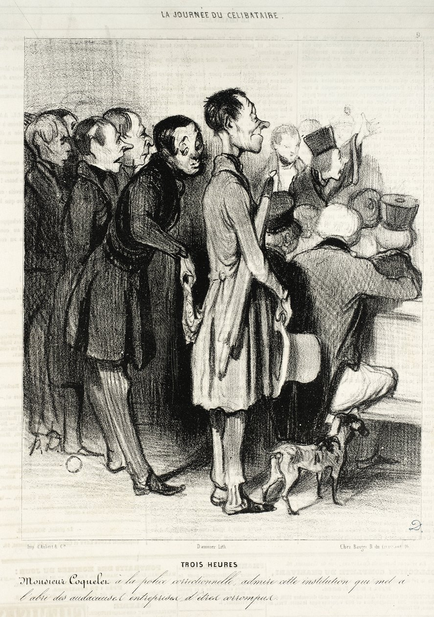 Három óra... alkotó: Honoré Daumier