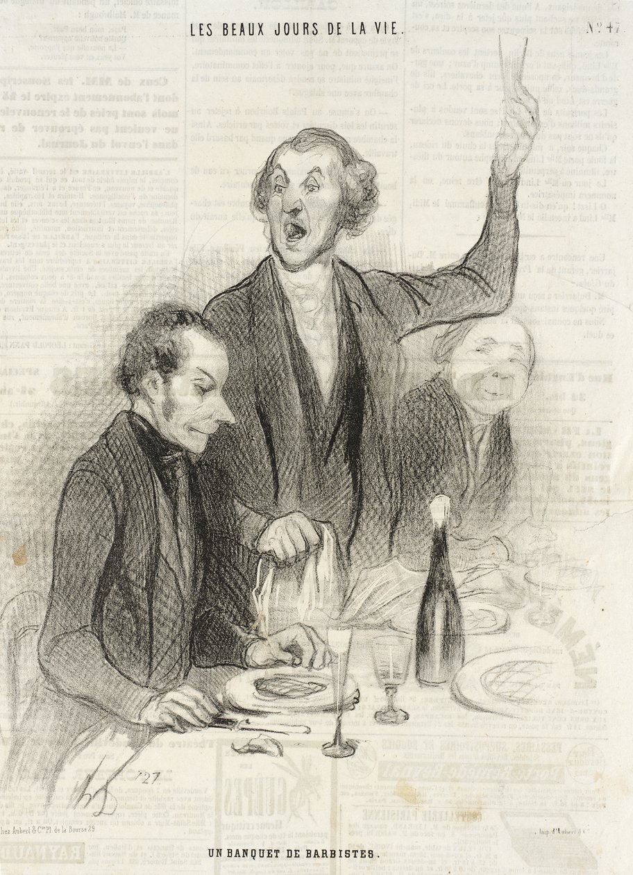 Borbélyok lakomája alkotó: Honoré Daumier