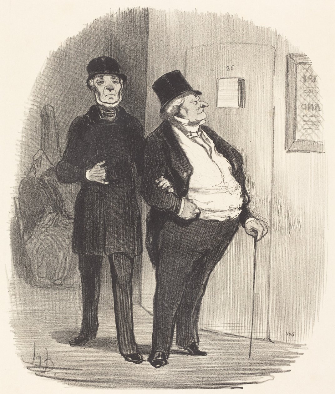 Jótékonysági előadás estéje... alkotó: Honoré Daumier
