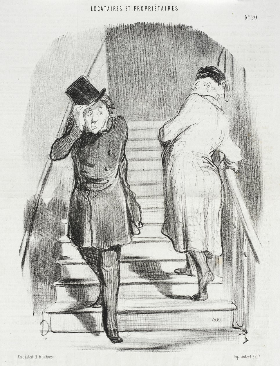 Egy bérlő, aki három részlettel tartozik alkotó: Honoré Daumier