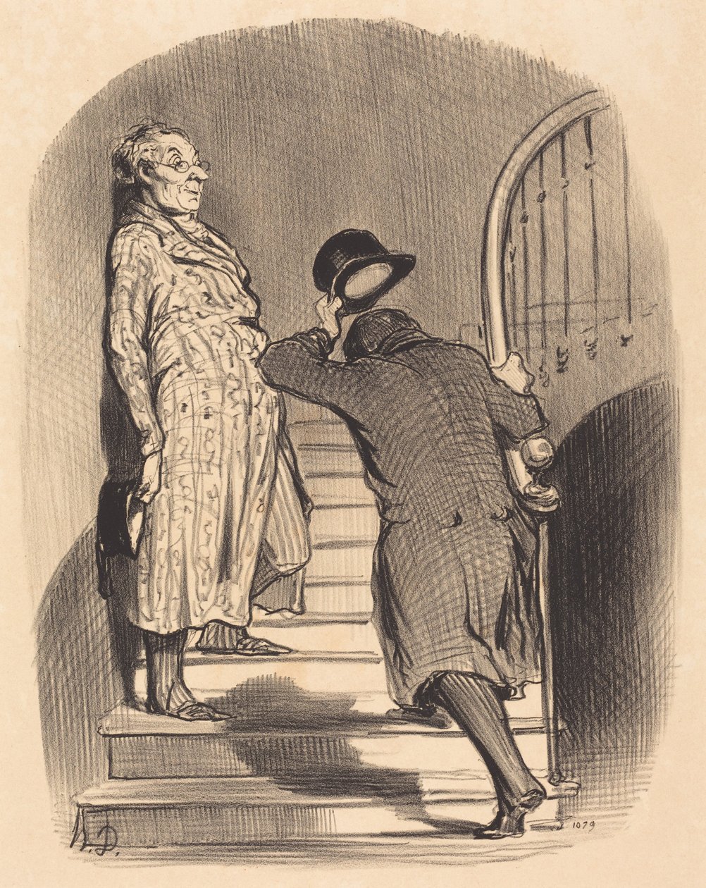 Egy bérlő, aki pontosan fizeti a bérleti díját alkotó: Honoré Daumier