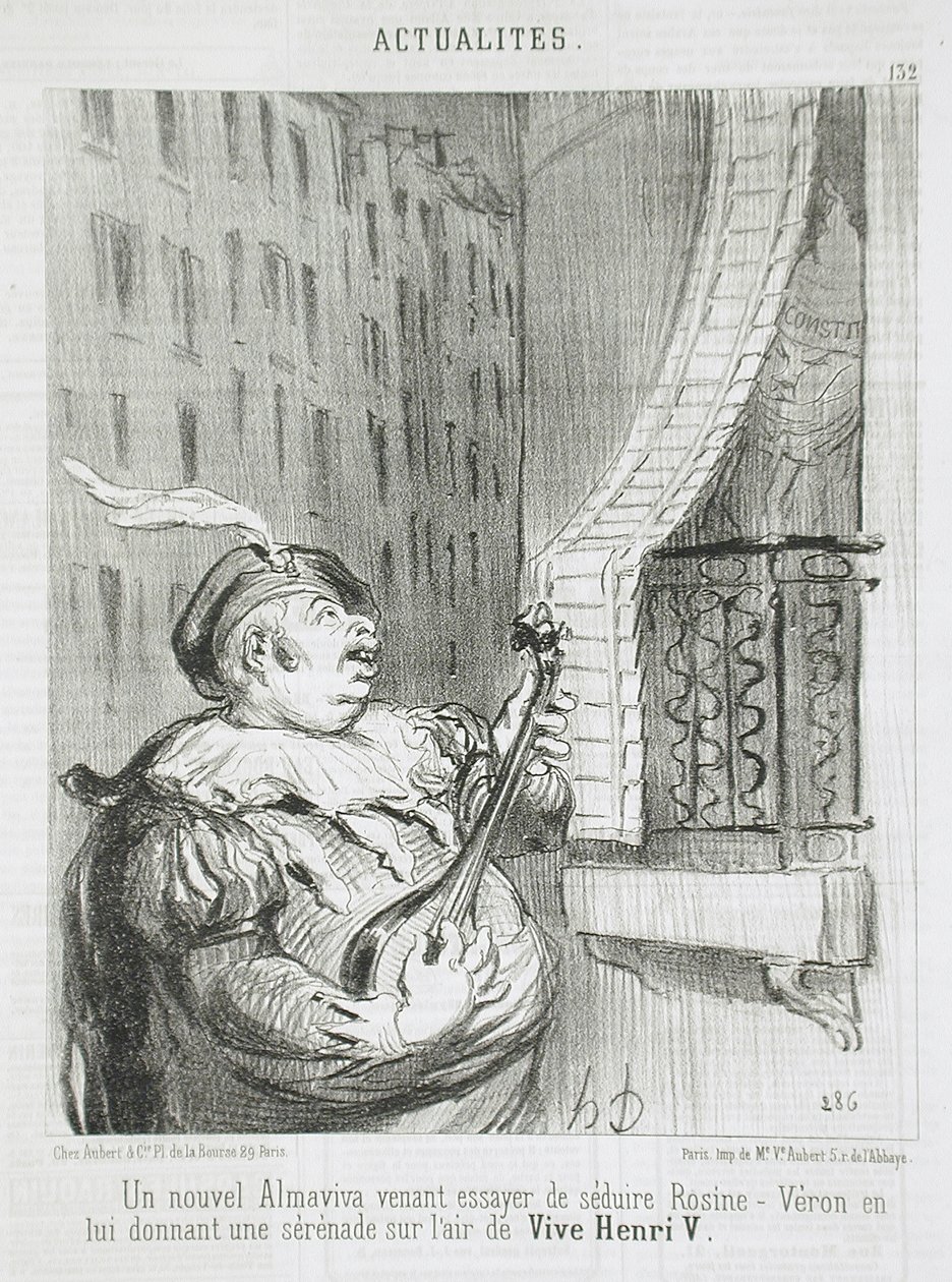 Egy új Almaviva... alkotó: Honoré Daumier