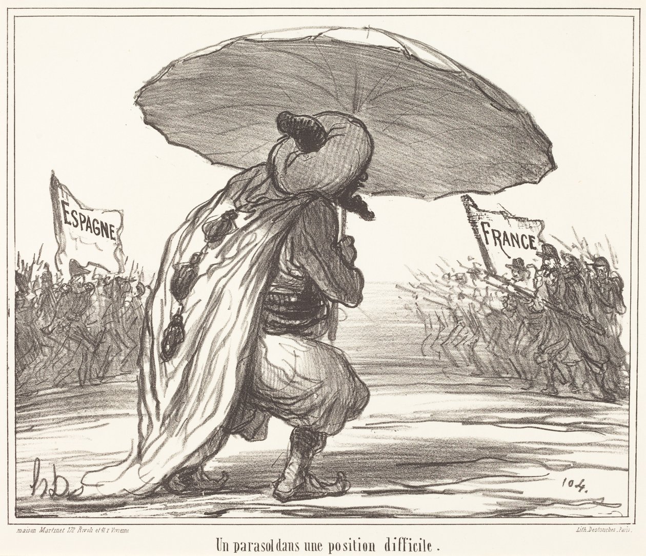 Egy napernyő nehéz helyzetben alkotó: Honoré Daumier