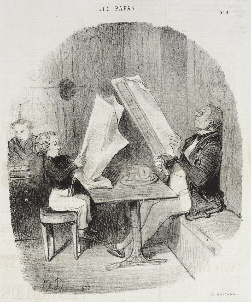 Egy gyermek, aki kevéssel is elszórakozik. A Le Constitutionnel egész estére elég neki alkotó: Honoré Daumier