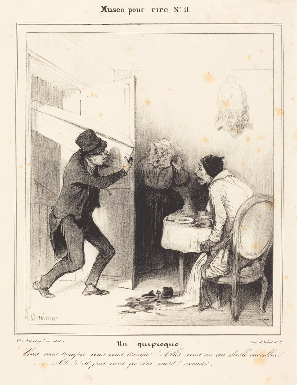 Félreértés - Téved... menjen... az ördögbe... alkotó: Honoré Daumier