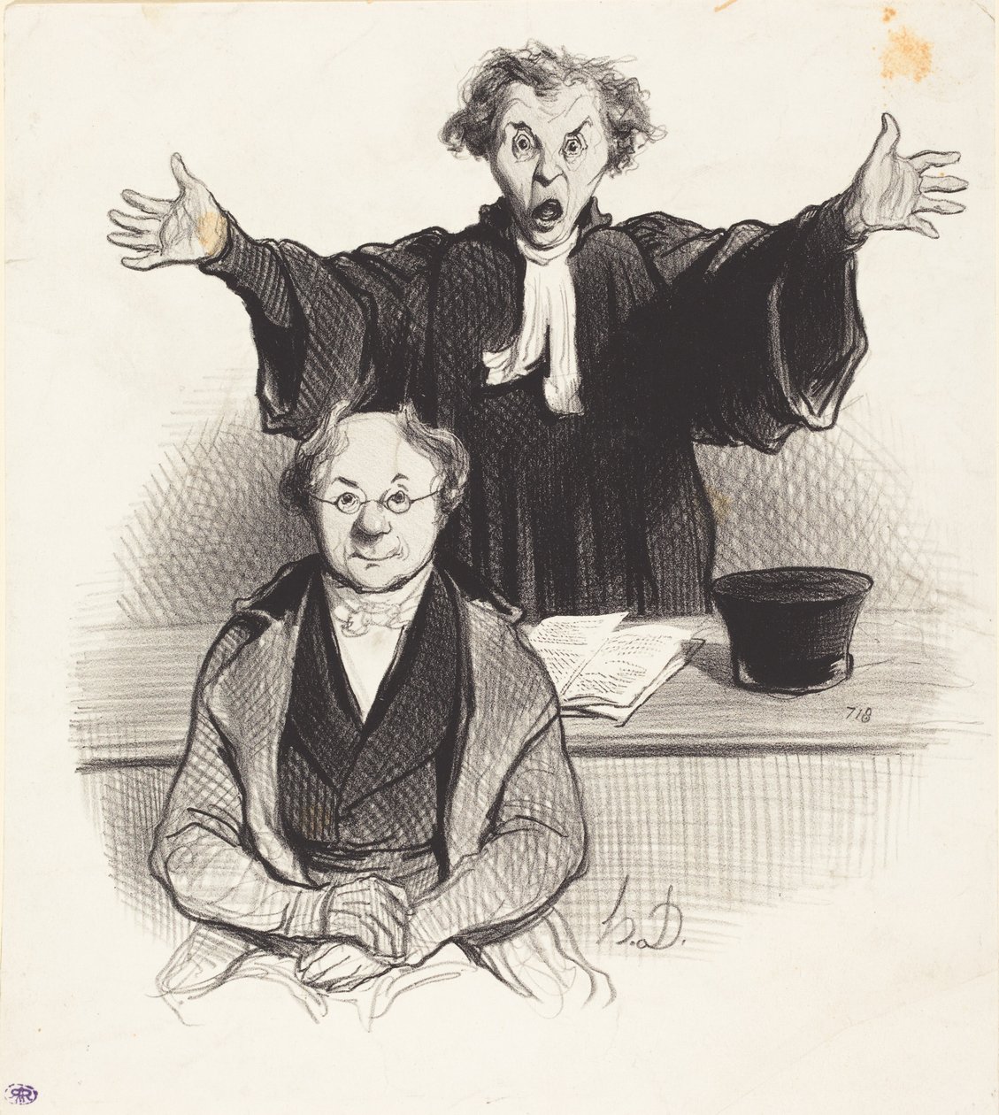 Különválási kérelem alkotó: Honoré Daumier