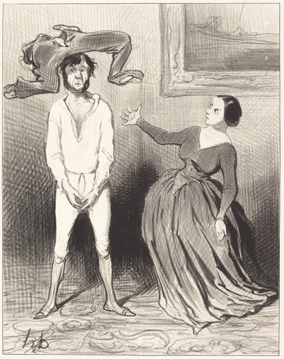 Egy olyan nő, mint én ... gombot varrjon fel? ... alkotó: Honoré Daumier